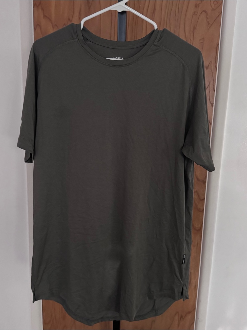 ASRV Men's Olive Green Crewneck Short Sleeve Shirt